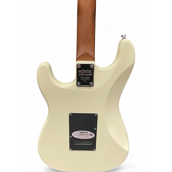 Used Schecter Guitar Research nick johnston traditional Olympic White Solid Body Electric Guitar