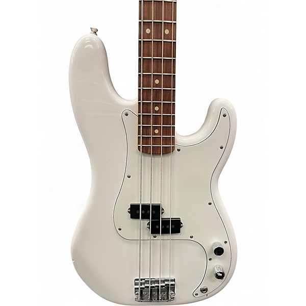 Used Fender Player Precision Bass Polar White Electric Bass Guitar