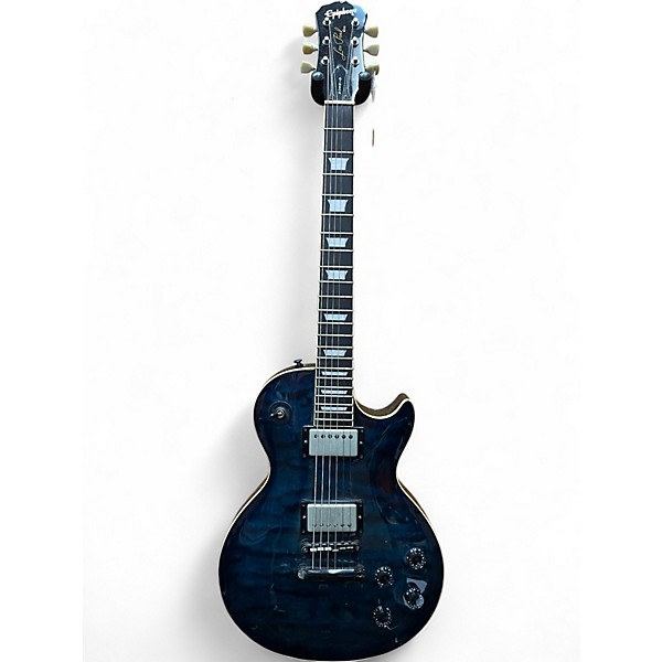 Used Epiphone gibson les paul Sapphire Blue Trans Solid Body Electric Guitar