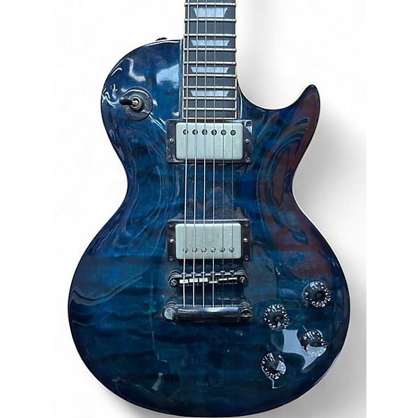 Used Epiphone gibson les paul Sapphire Blue Trans Solid Body Electric Guitar