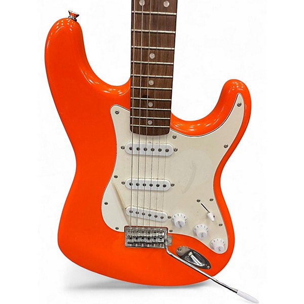 Used Squier Affinity Stratocaster Capri Orange Solid Body Electric Guitar