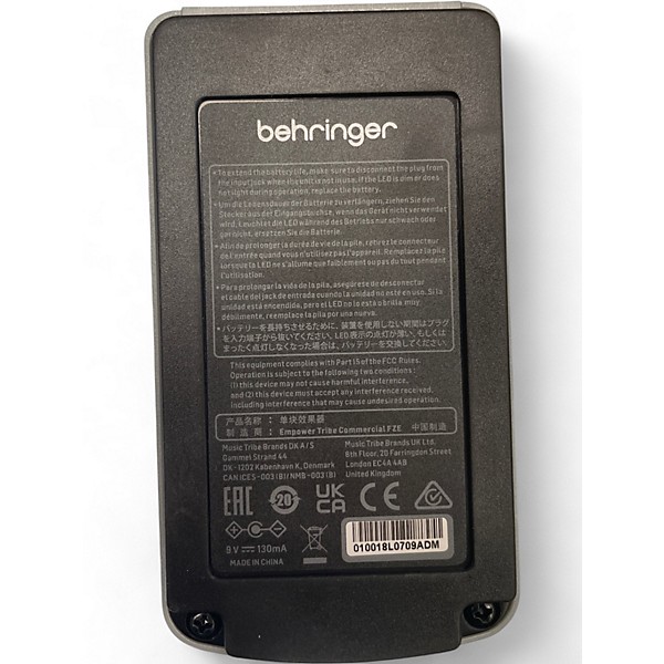 Used Behringer DR600 Digital Stereo Reverb Effect Pedal