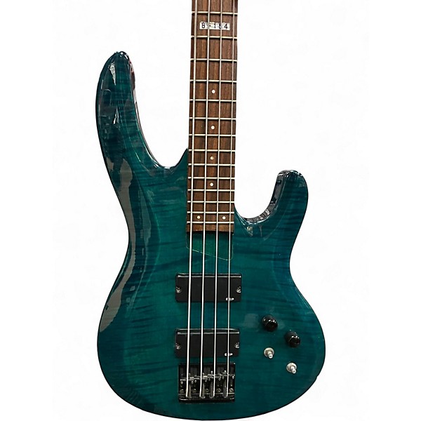 Used ESP LTD B154 Trans Blue Electric Bass Guitar