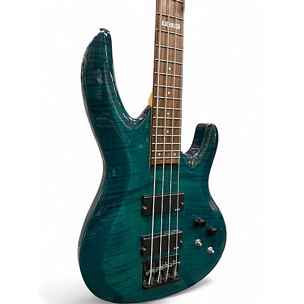 Used ESP LTD B154 Trans Blue Electric Bass Guitar