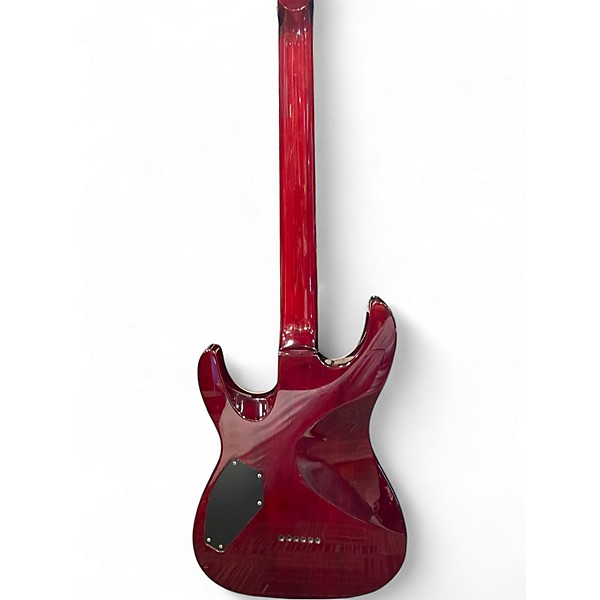 Used Ltd H1000 Trans Red Solid Body Electric Guitar