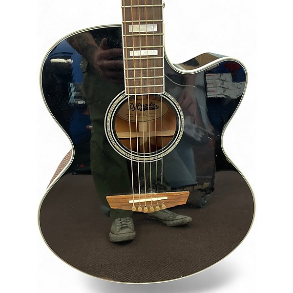 Used D'Angelico EXCEL GRAMERCY Black and White Acoustic Guitar