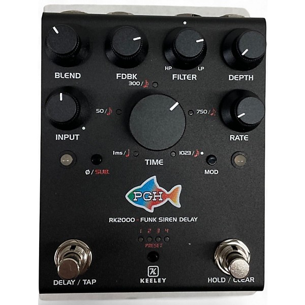 Used Keeley RK2000 Funk Siren Delay Pedal - Studio Gray Effect Pedal