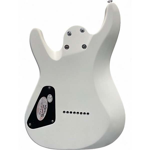 Used 2020s Schecter Guitar Research C8 DELUXE Alpine White Solid Body Electric Guitar