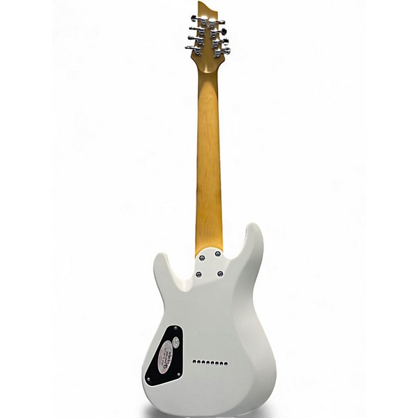 Used 2020s Schecter Guitar Research C8 DELUXE Alpine White Solid Body Electric Guitar