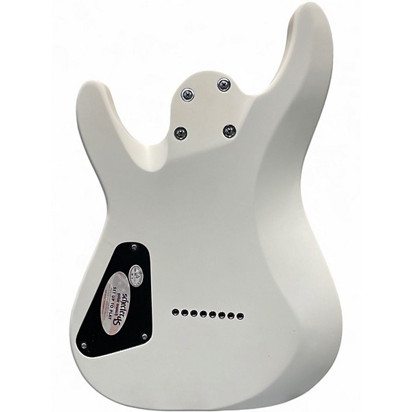 Used 2020s Schecter Guitar Research C8 DELUXE Alpine White Solid Body Electric Guitar
