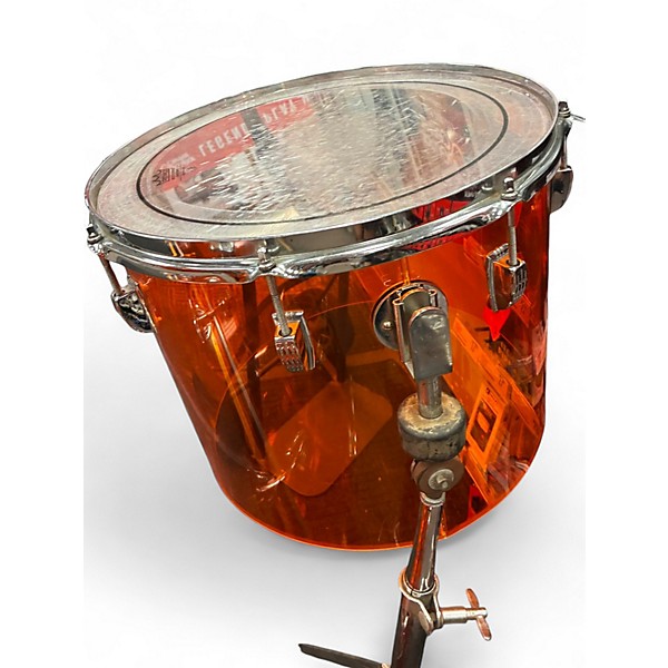 Vintage 1970s Ludwig 3 Piece Vistalite Amber Drum Kit