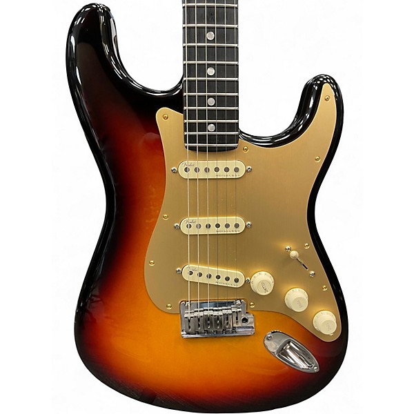 Used 2024 Fender American Ultra II Stratocaster 3 Tone Sunburst Solid Body Electric Guitar