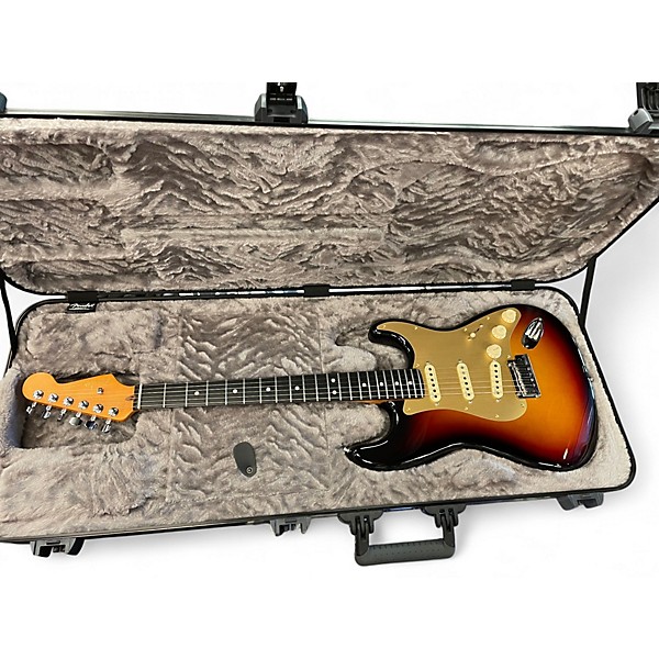 Used 2024 Fender American Ultra II Stratocaster 3 Tone Sunburst Solid Body Electric Guitar