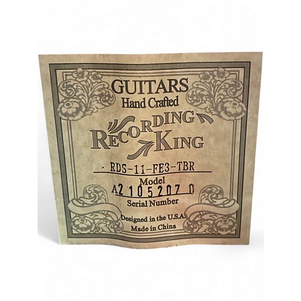 Used Recording King RDS-11-FE3-TBR 2 Color Sunburst Acoustic Guitar