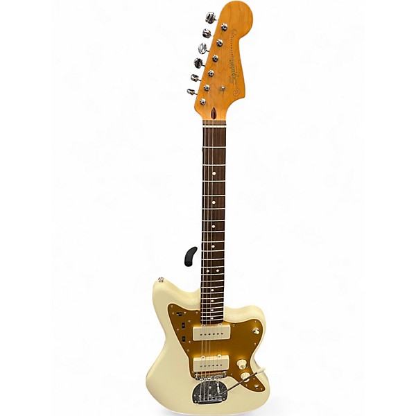 Used Squier J Mascis Jazzmaster Vintage White Solid Body Electric Guitar