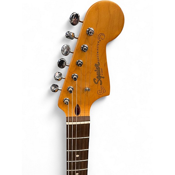Used Squier J Mascis Jazzmaster Vintage White Solid Body Electric Guitar