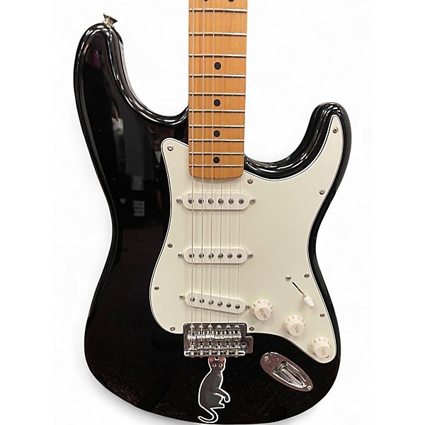 Used Fender Standard Stratocaster Black Solid Body Electric Guitar