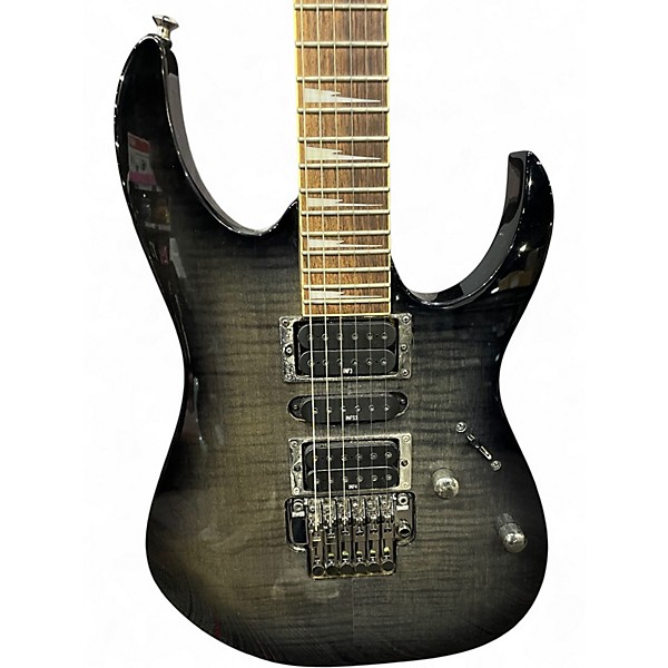 Used Ibanez RG Series Trans Black Solid Body Electric Guitar