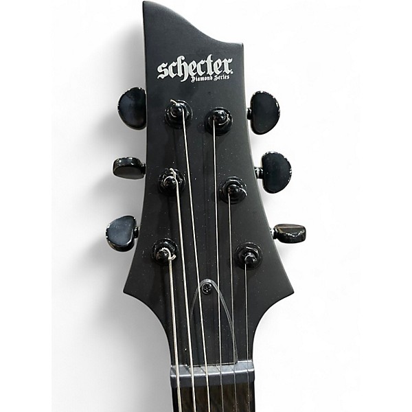 Used Schecter Guitar Research Damien 6 Black Solid Body Electric Guitar