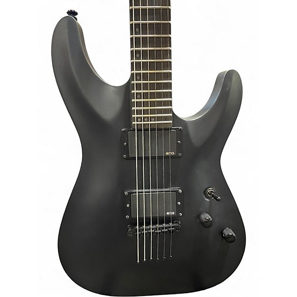 Used Schecter Guitar Research Damien 6 Black Solid Body Electric Guitar