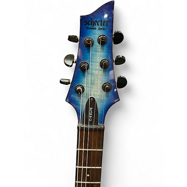 Used Schecter Guitar Research C6 ELITE Ocean Blue Burst Solid Body Electric Guitar