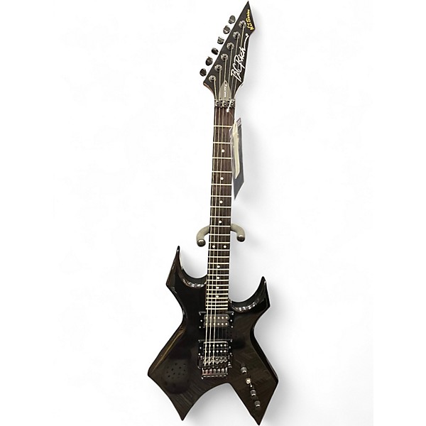 Used B.C. Rich Stranger Things "Eddie's" Inspired NJ Series Warlock Black Solid Body Electric Guitar