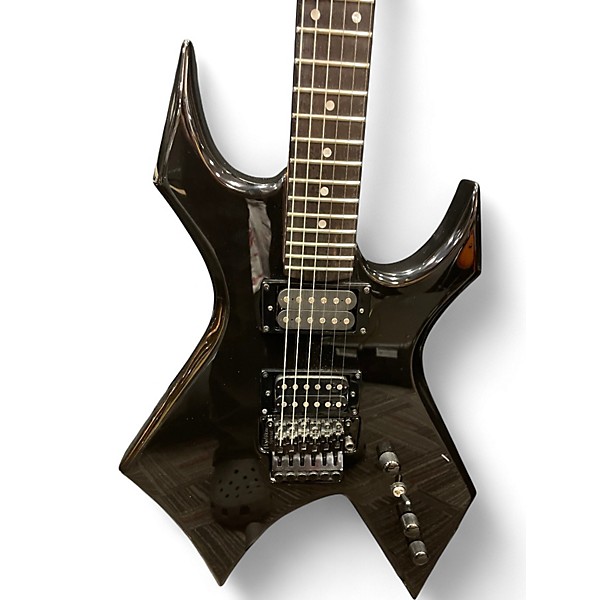 Used B.C. Rich Stranger Things "Eddie's" Inspired NJ Series Warlock Black Solid Body Electric Guitar