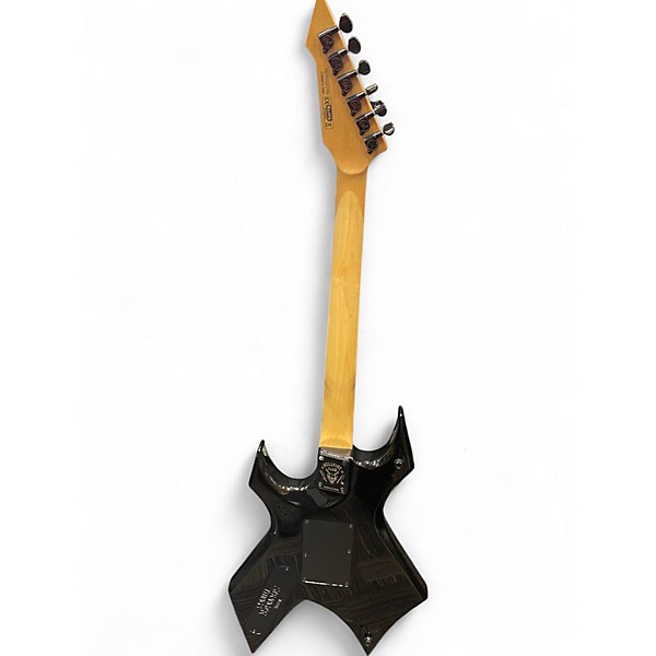 Used B.C. Rich Stranger Things "Eddie's" Inspired NJ Series Warlock Black Solid Body Electric Guitar