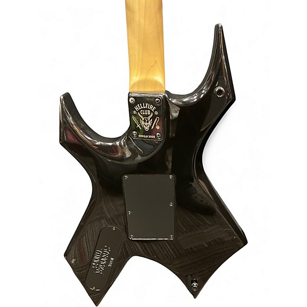 Used B.C. Rich Stranger Things "Eddie's" Inspired NJ Series Warlock Black Solid Body Electric Guitar