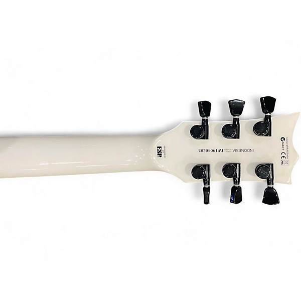 Used ESP LTD James Hetfield Signature Iron Cross Black and White Solid Body Electric Guitar