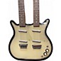 Used Danelectro DB612 DOUBLE NECK Black and White Solid Body Electric Guitar