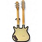 Used Danelectro DB612 DOUBLE NECK Black and White Solid Body Electric Guitar