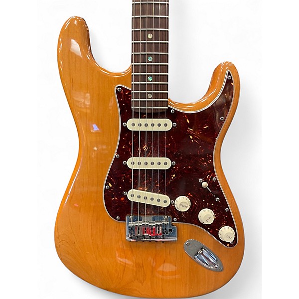 Used Fender American Deluxe Stratocaster Amber Solid Body Electric Guitar