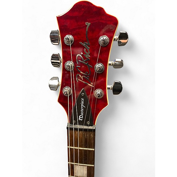 Used B.C. Rich Masterpiece Bich Crimson Red Trans Solid Body Electric Guitar