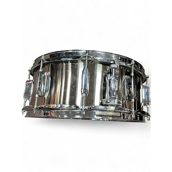 Used Pearl 14X6 STEEL SHELL Silver Drum