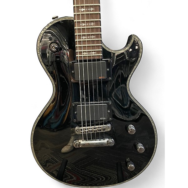 Used Schecter Guitar Research Hellraiser Solo 6 Black Solid Body Electric Guitar