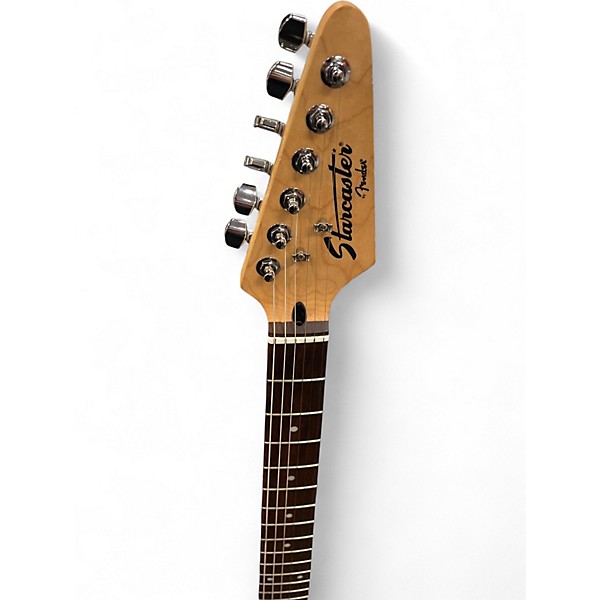 Used Starcaster by Fender Stratocaster Purple Solid Body Electric Guitar