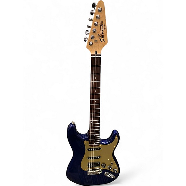 Used Starcaster by Fender Stratocaster Purple Solid Body Electric Guitar