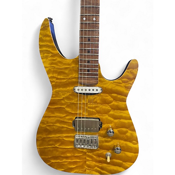 Used Nicholas Guitars Super Strat HT Amber Solid Body Electric Guitar