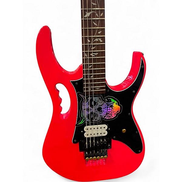 Used 2023 Ibanez JEMJRSP Pink Solid Body Electric Guitar