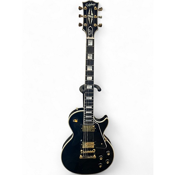 Used 2024 Epiphone Inspired by Gibson Custom Les Paul Custom Ebony Solid Body Electric Guitar