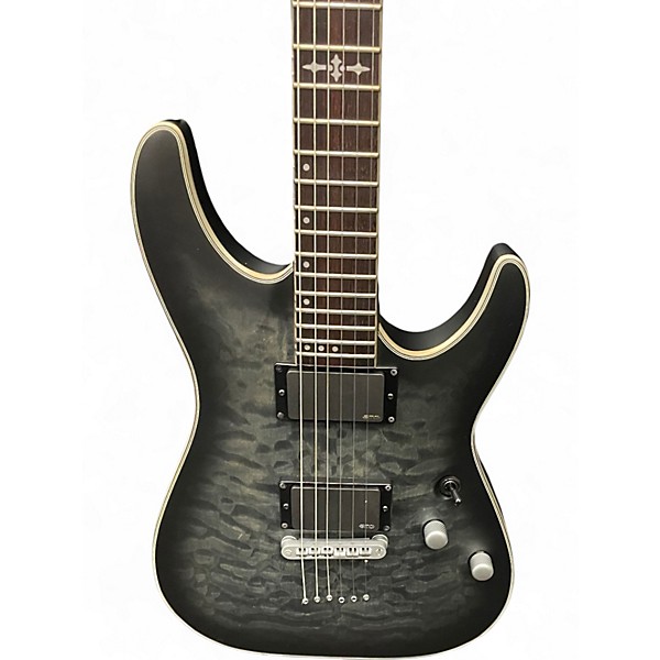 Used Schecter Guitar Research C1 Platinum Black Solid Body Electric Guitar