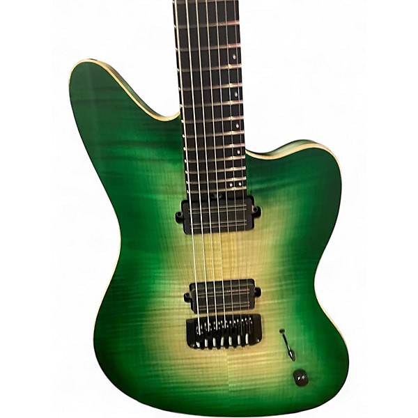 Used 2025 Balaguer GROWLER CUSTOM Trans Green Solid Body Electric Guitar