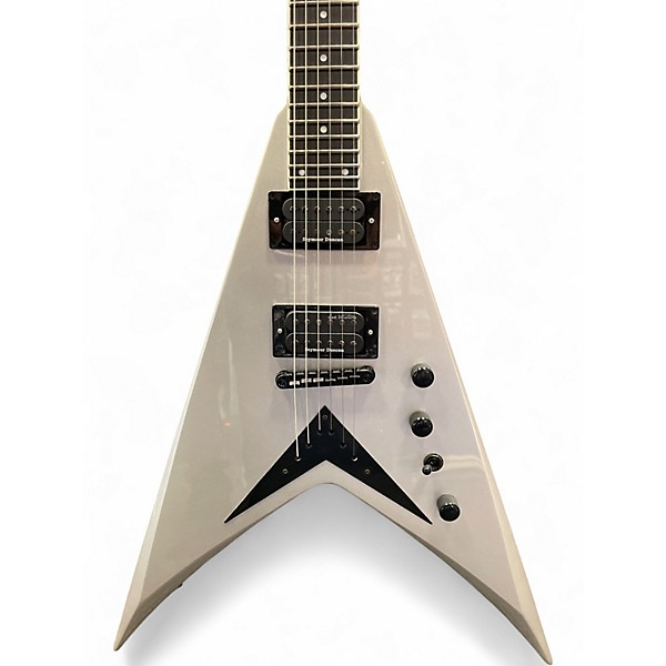 Used Kramer Dave Mustaine Vanguard Metallic Silver Solid Body Electric Guitar