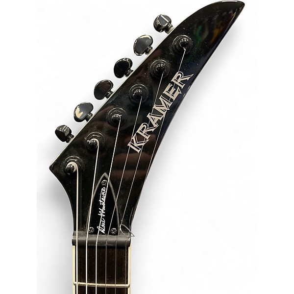 Used Kramer Dave Mustaine Vanguard Metallic Silver Solid Body Electric Guitar