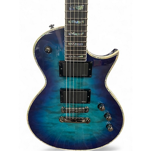 Used ESP LTD EC-1000 Blue Solid Body Electric Guitar