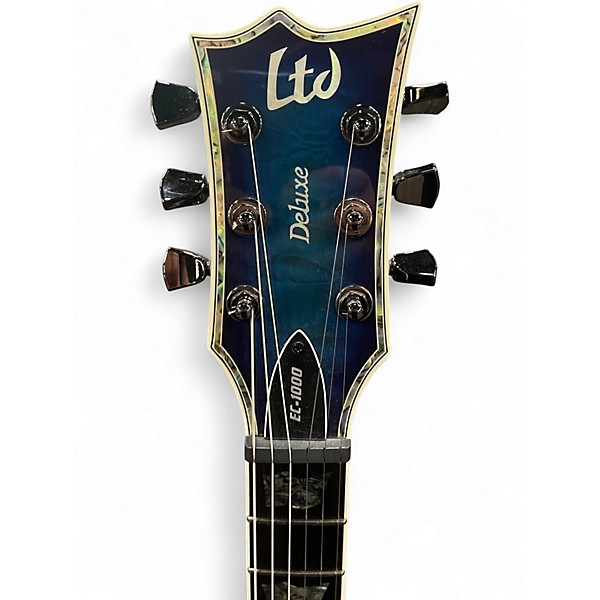 Used ESP LTD EC-1000 Blue Solid Body Electric Guitar