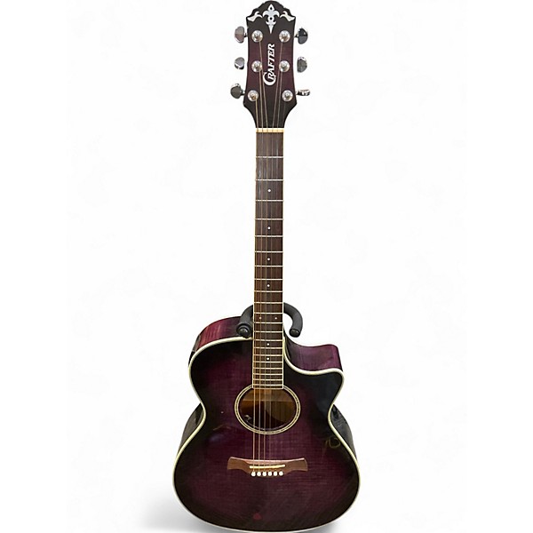 Used Crafter Guitars GCL-80 Purple Acoustic Guitar
