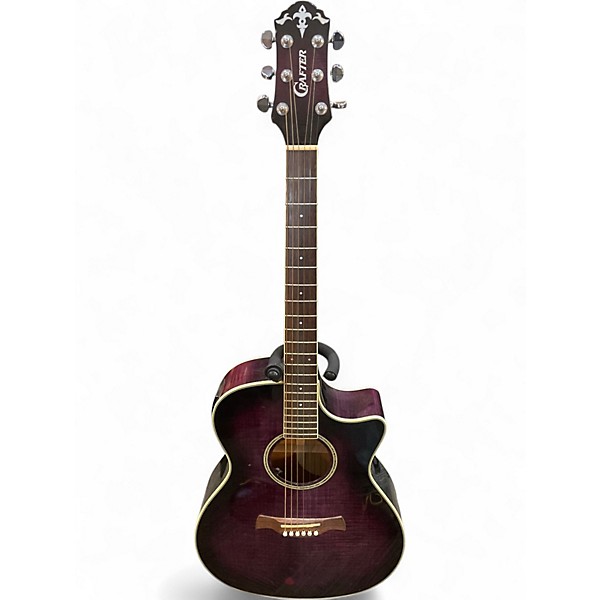 Used Crafter Guitars GCL-80 Purple Acoustic Guitar