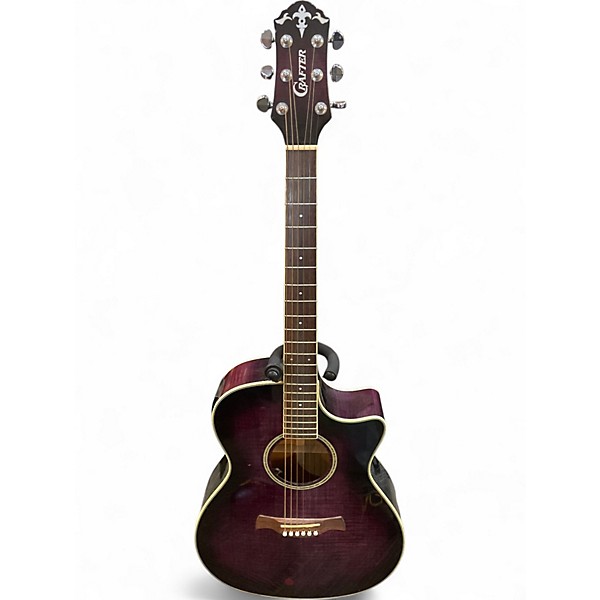 Used Crafter Guitars GCL-80 Purple Acoustic Guitar
